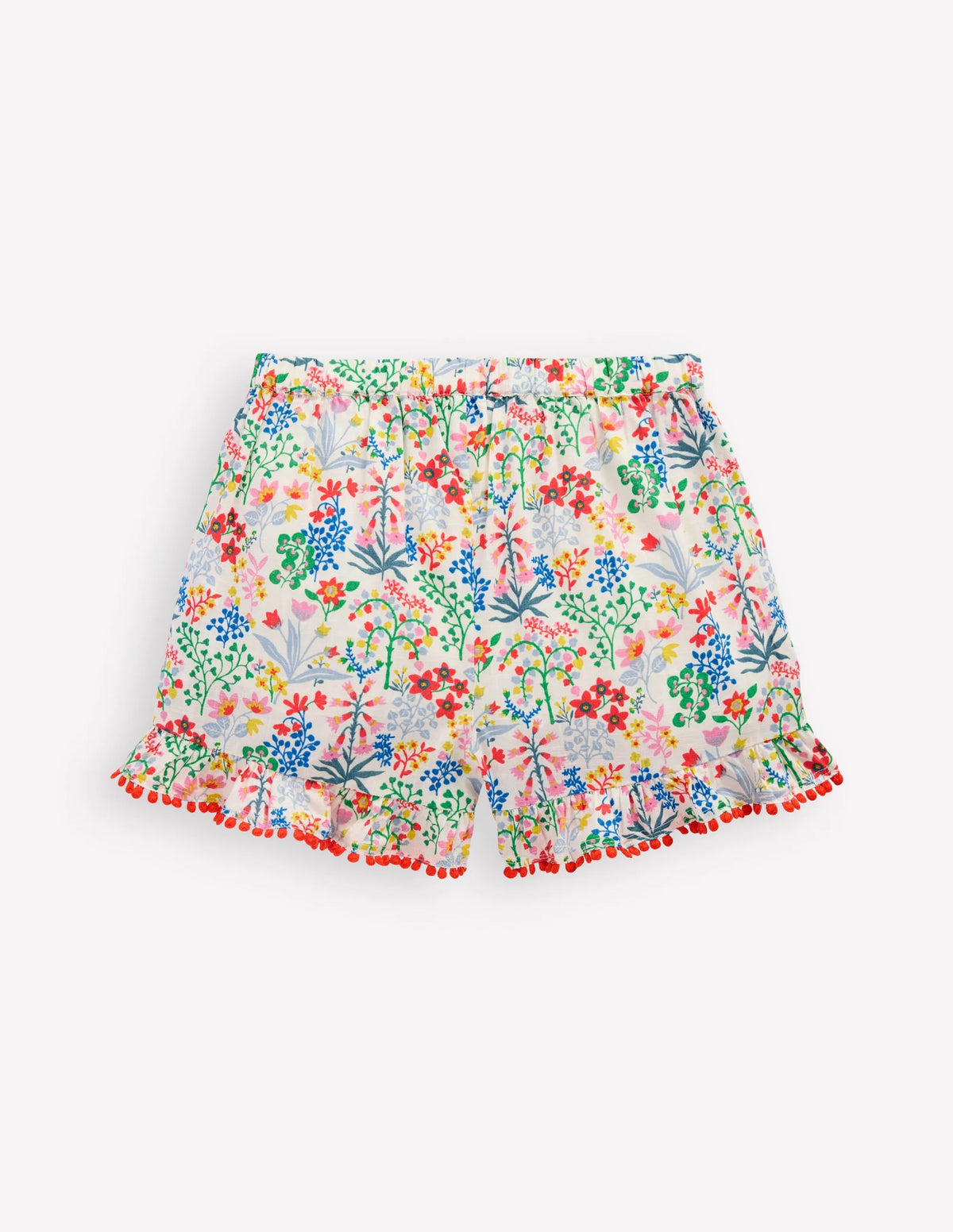 Frill Woven Shorts-Multi Floral