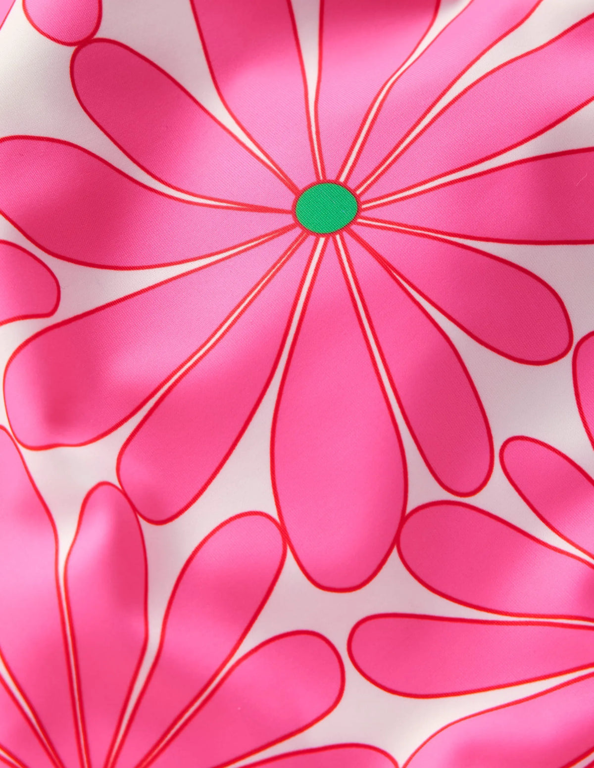Cross-Back Tankini Top-Festival Pink Daisy
