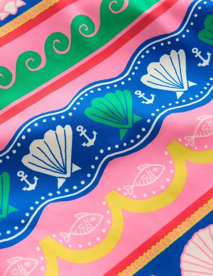 Sunsafe Patterned Rash Vest-Multi Sea Shell Stripe