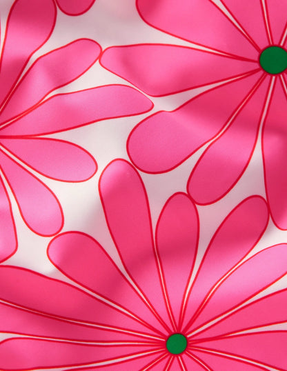 Sunsafe Patterned Rash Vest-Festival Pink Daisy