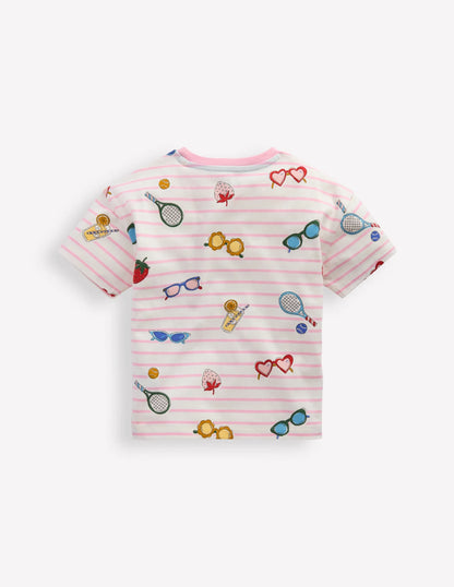 Easy Breton T-shirt-Spring Blossom Pink Holiday