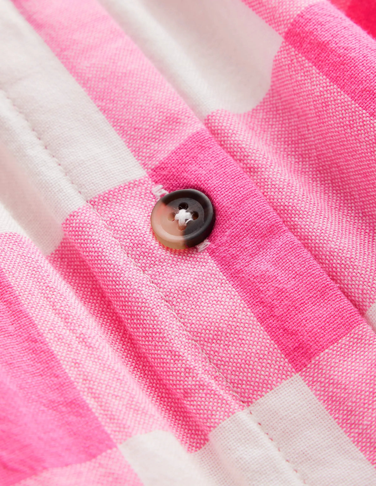 Remy Button Through Dress-Pink Punch Gingham