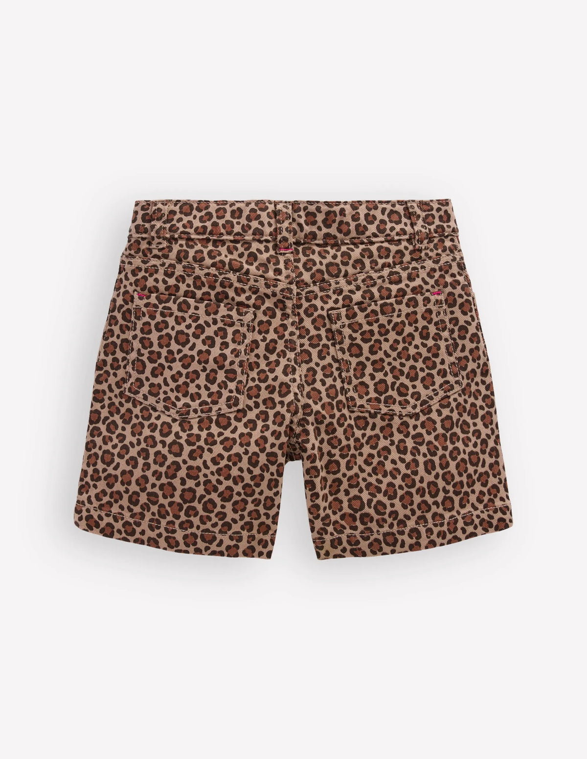 Denim Shorts-Leopard