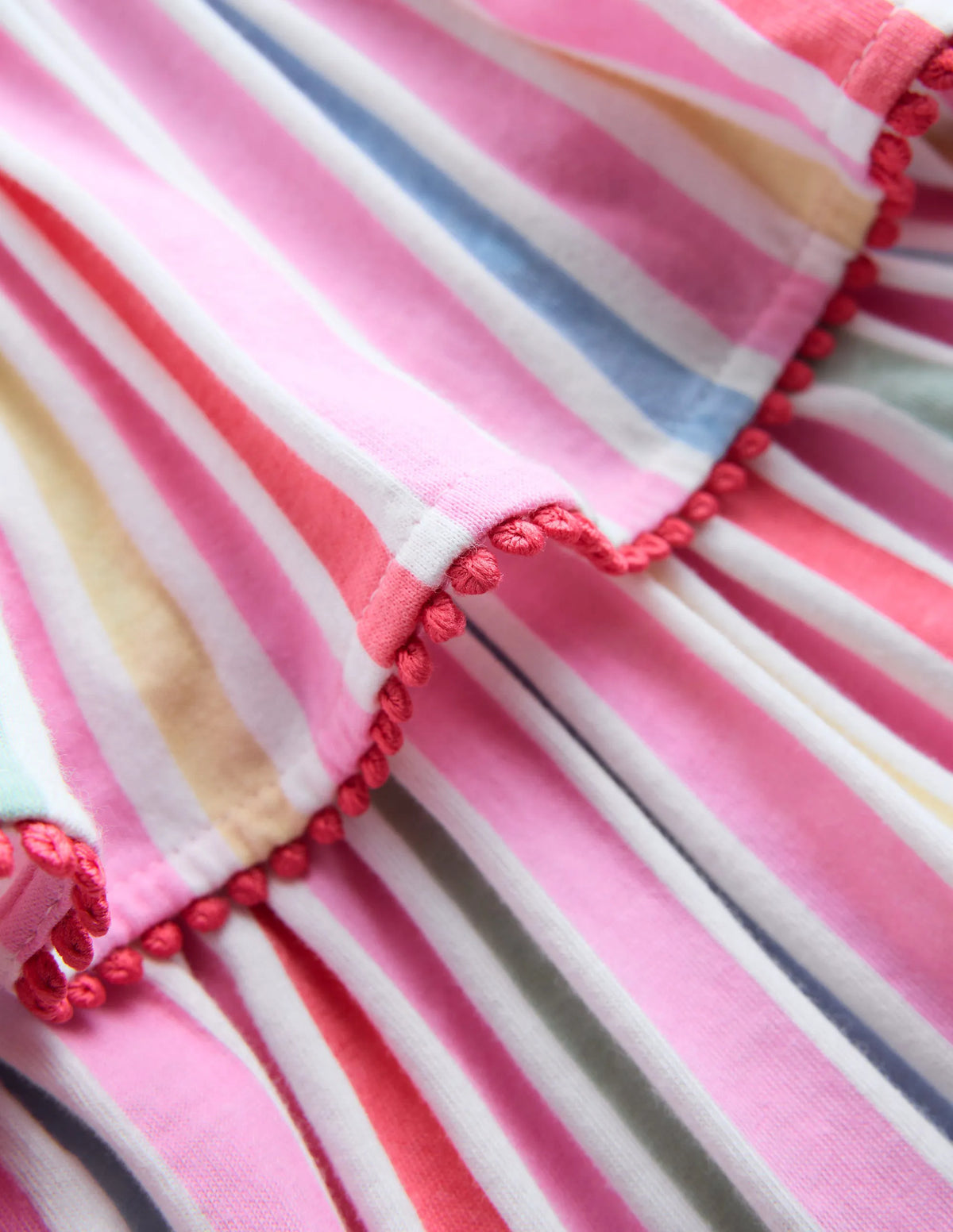 Tiered Jersey Sundress-Pink Stripe