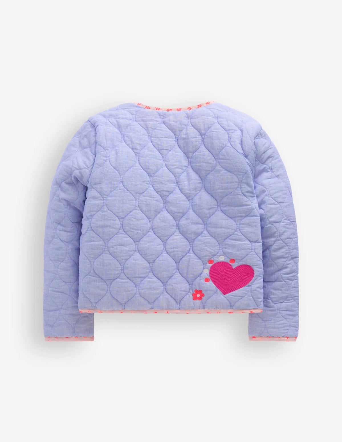 Reversible Quilted Jacket-Blue Embroidery