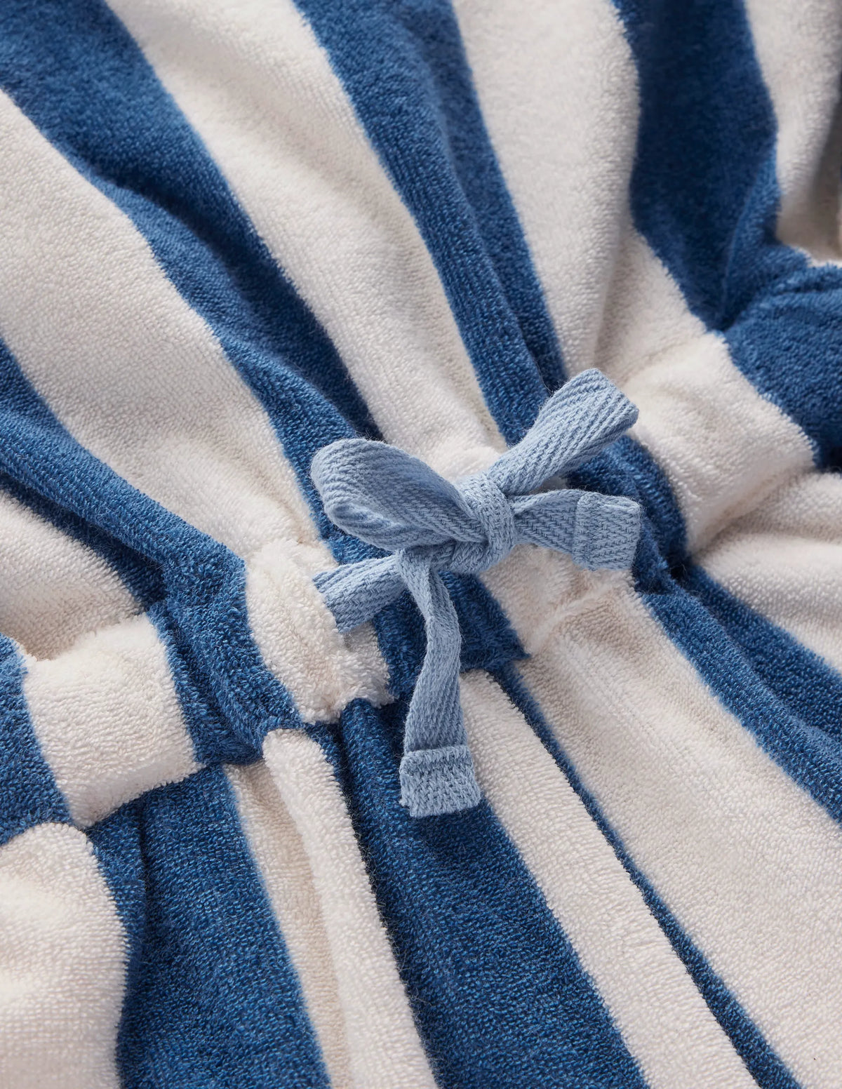 Relaxed Towelling Playsuit-Denim Blue Stripe