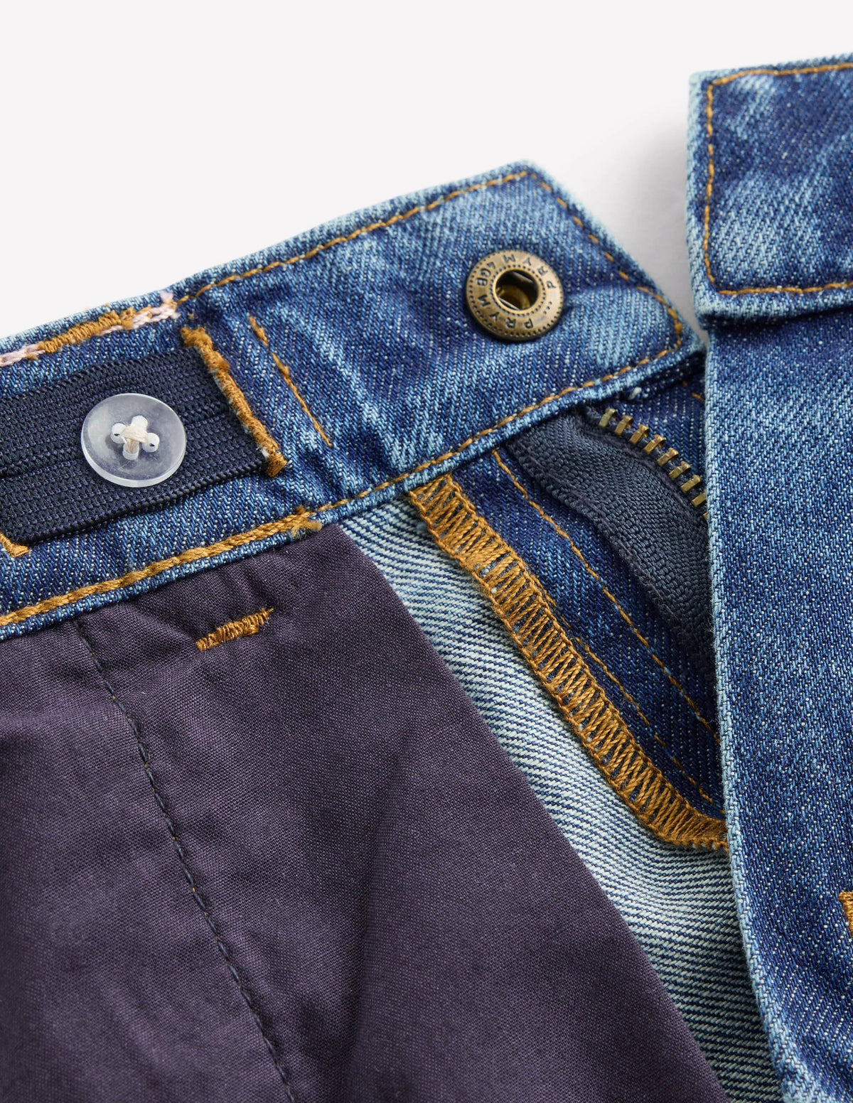 Long Denim Shorts-Mid Vintage Denim