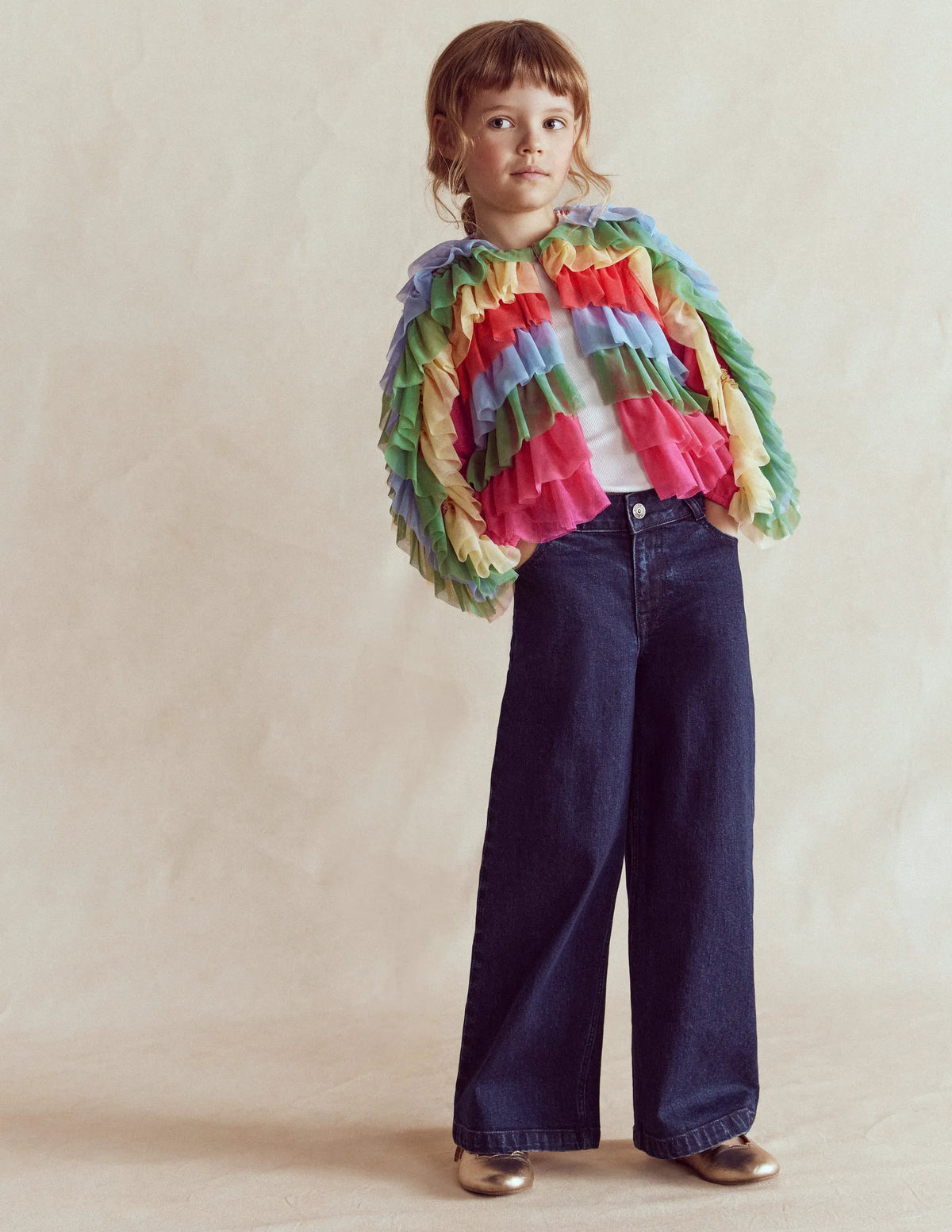 Rainbow Tulle Jacket-Multi Rainbow