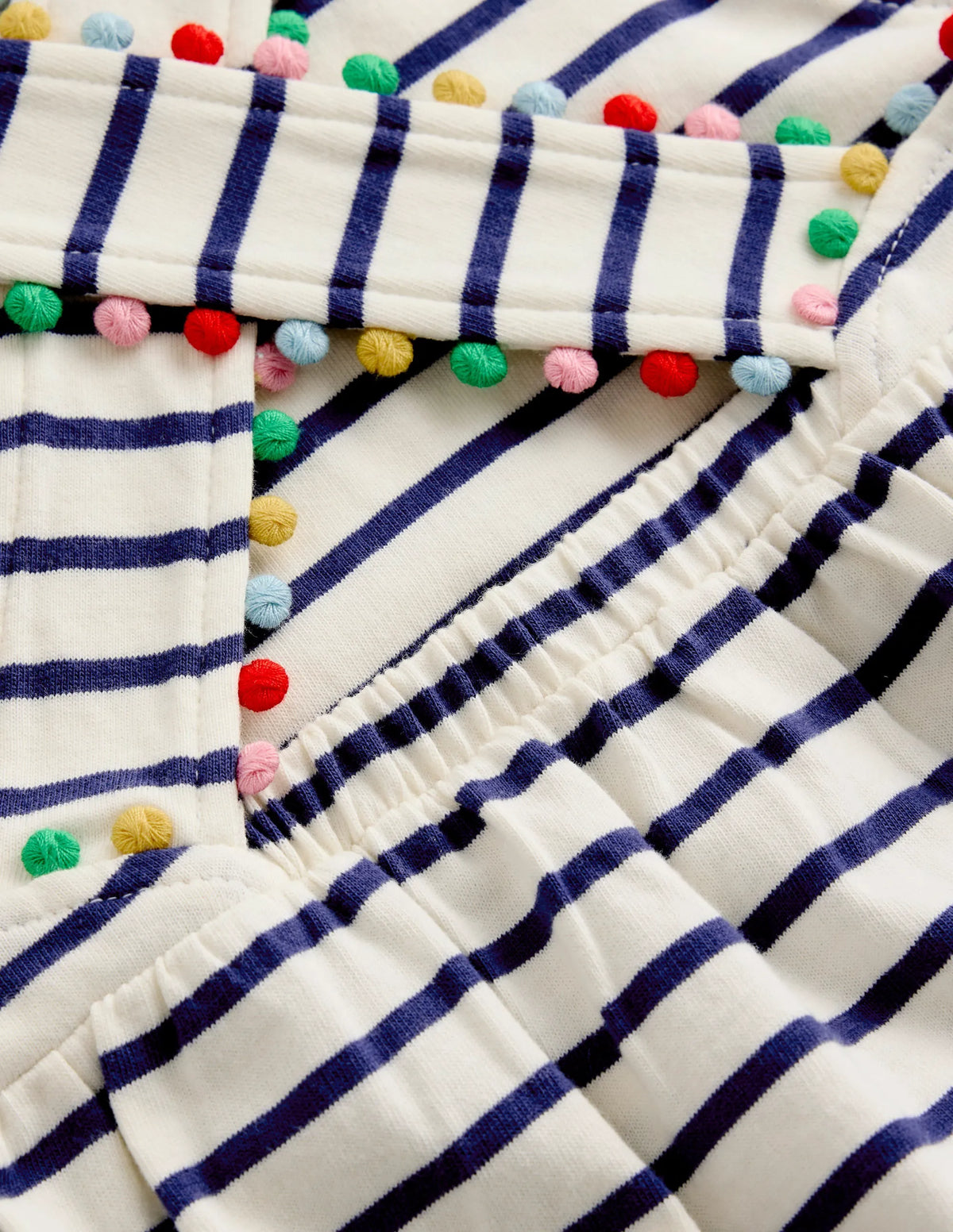 Jersey Cross-back Dress-Starboard Blue Stripe