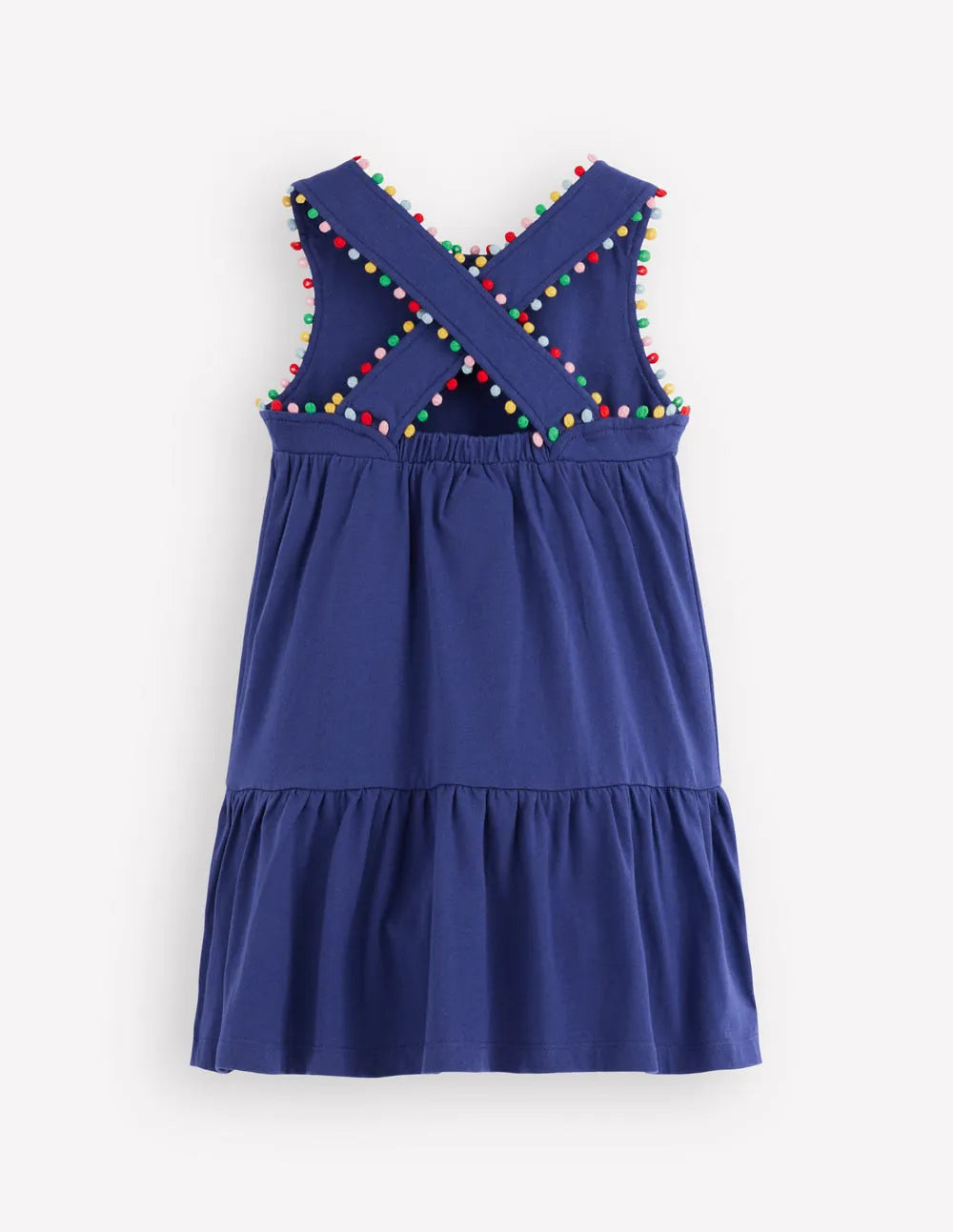 Jersey Cross-back Dress-Starboard Blue