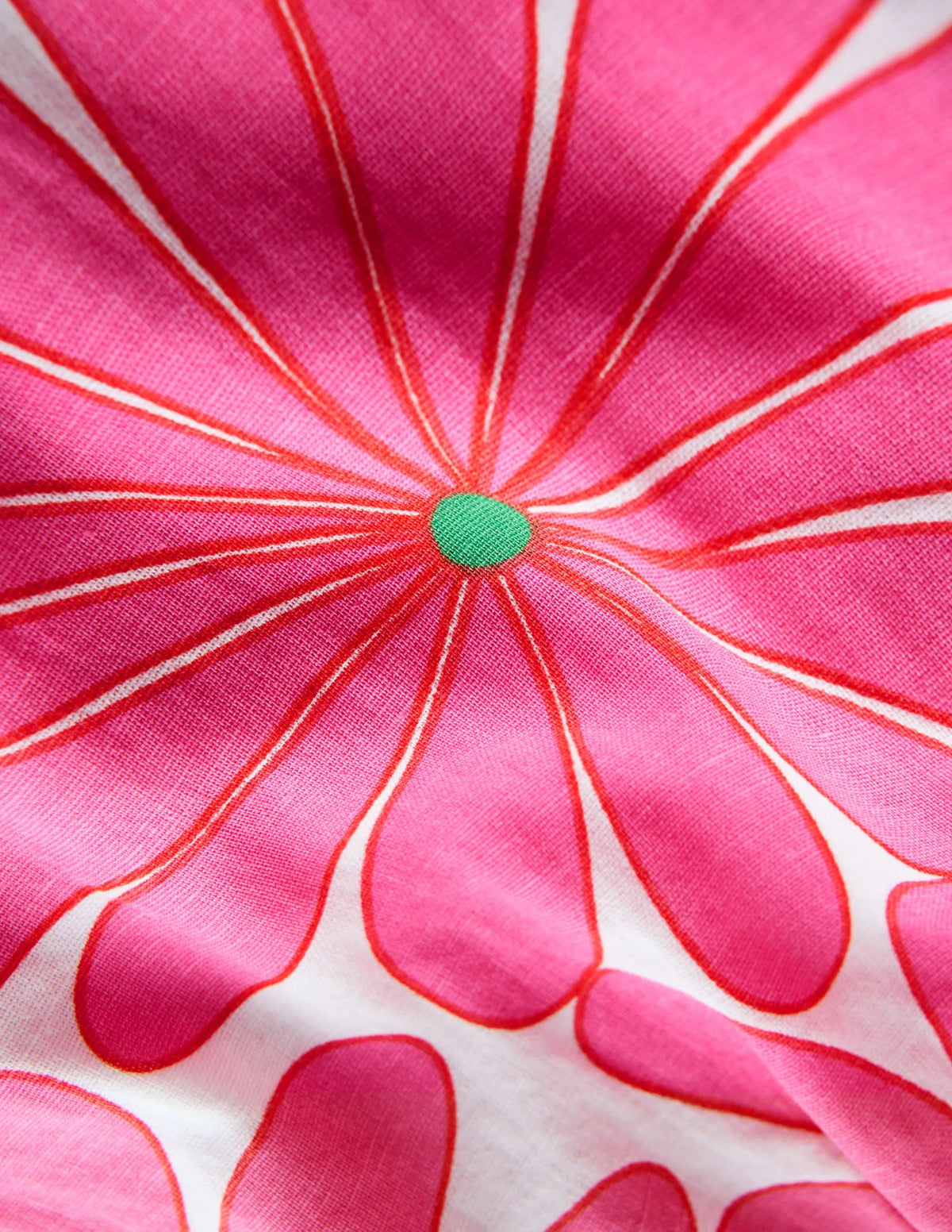 Ruffle Strap Sundress-Festival Pink Giant Daisy