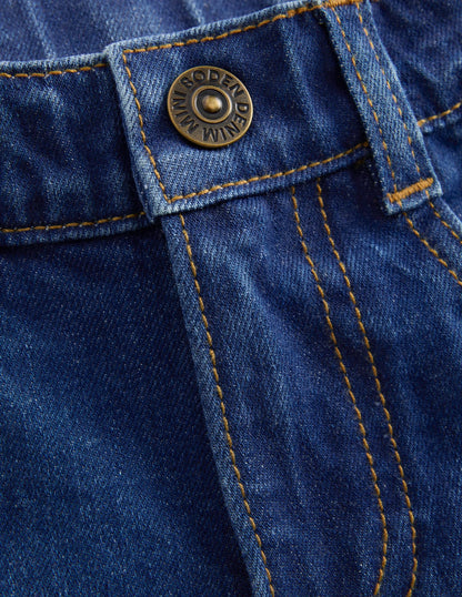 Capri Pants-Denim Mid Wash