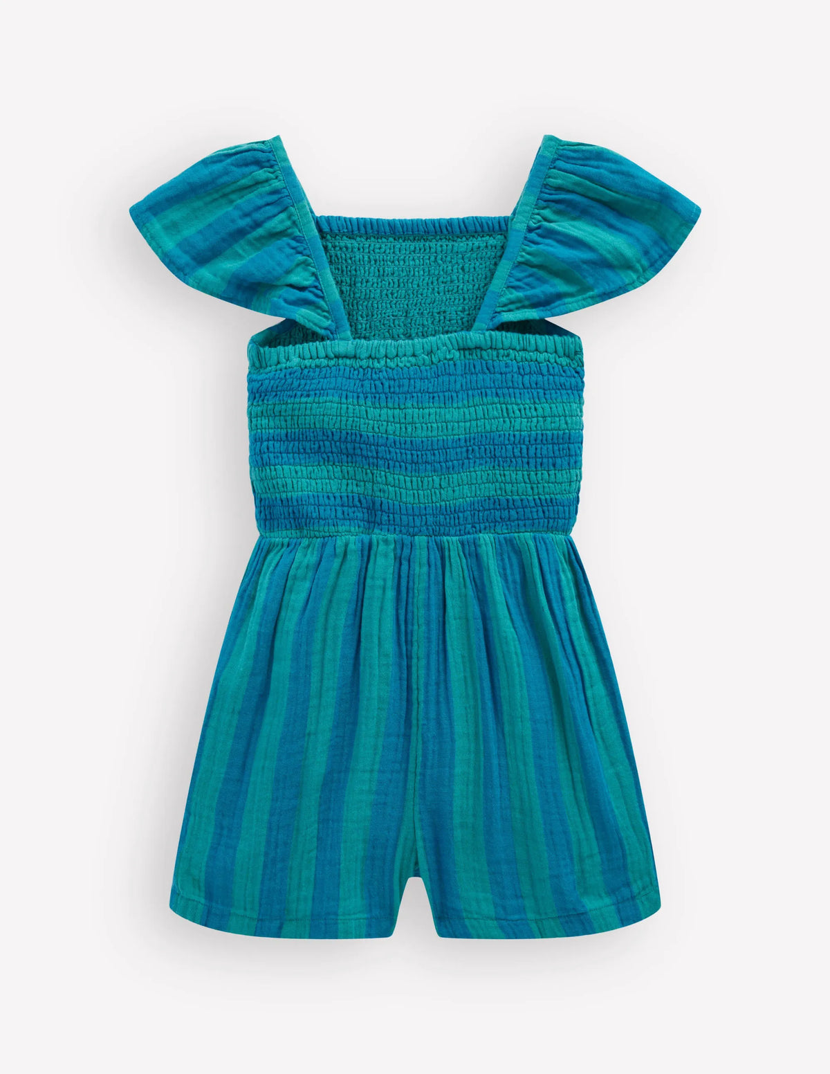 Double Cloth Playsuit-Aurora Blue Stripe