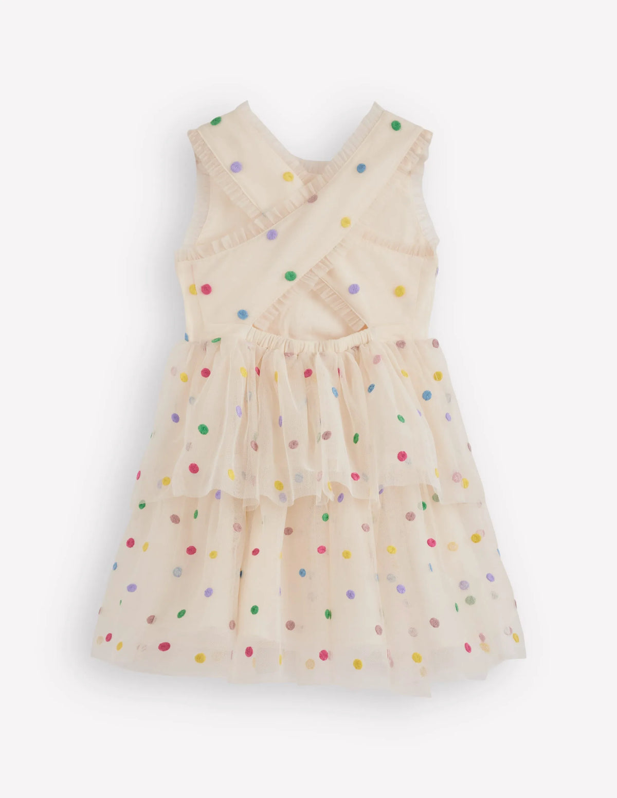 Spot Occasion Dress-Soft Ivory Multi Spot