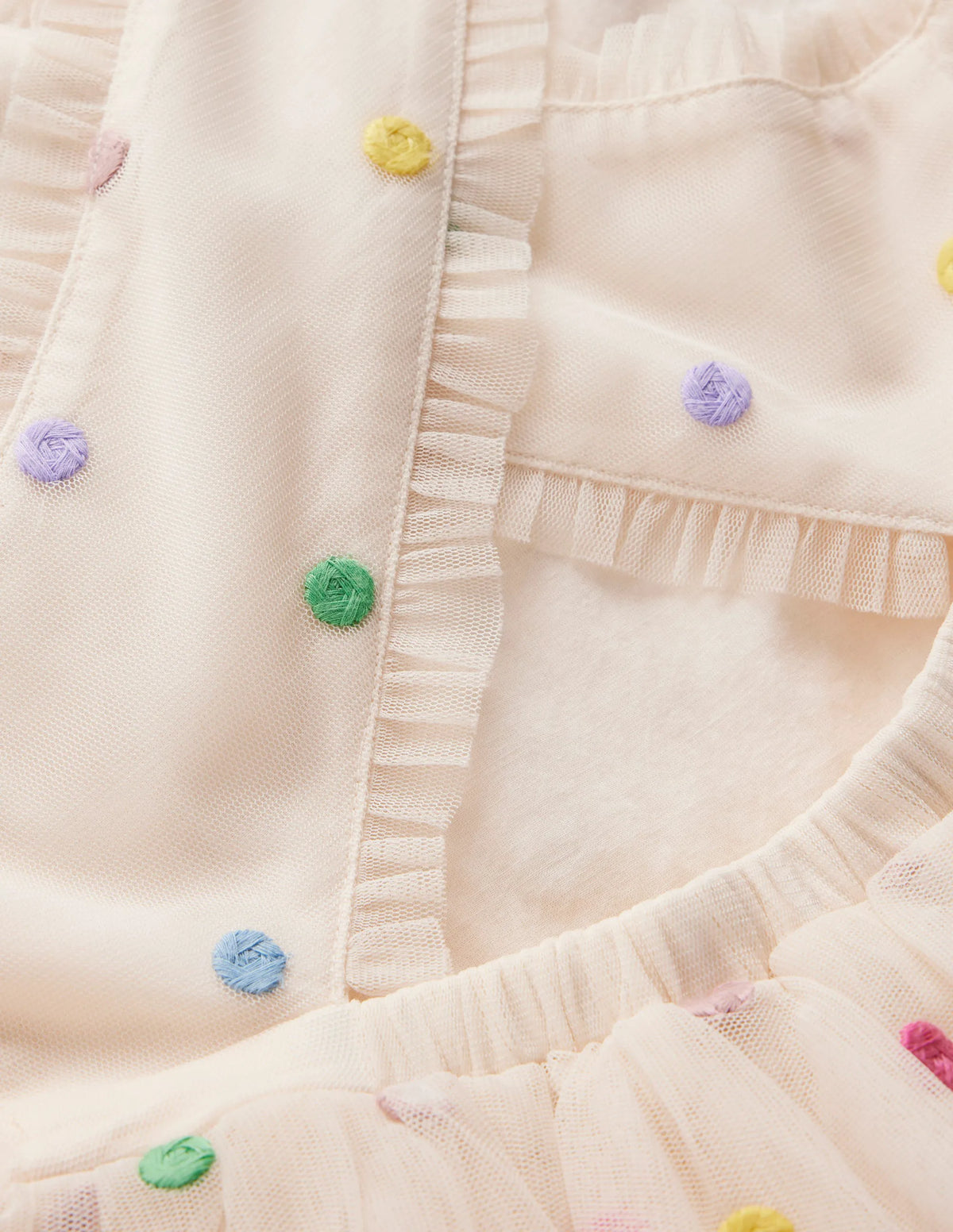 Spot Occasion Dress-Soft Ivory Multi Spot