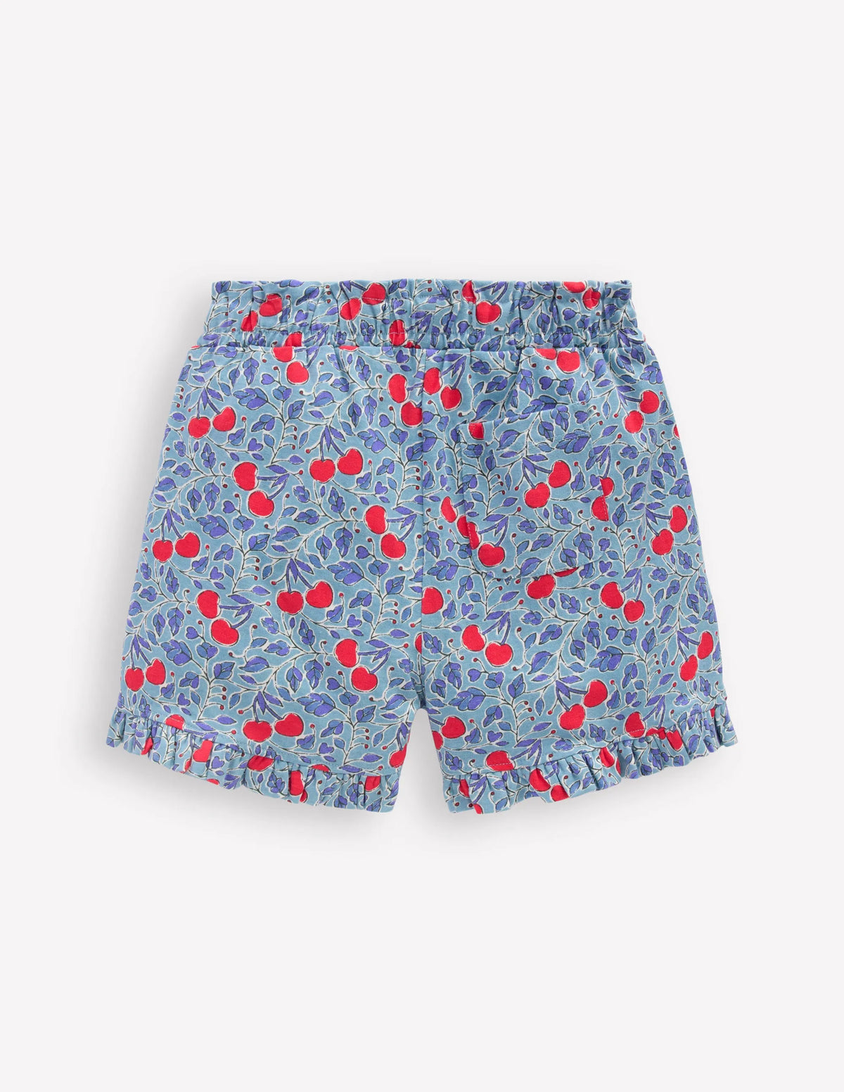 Pretty Jersey Shorts-Cloud Blue Cherry Vine