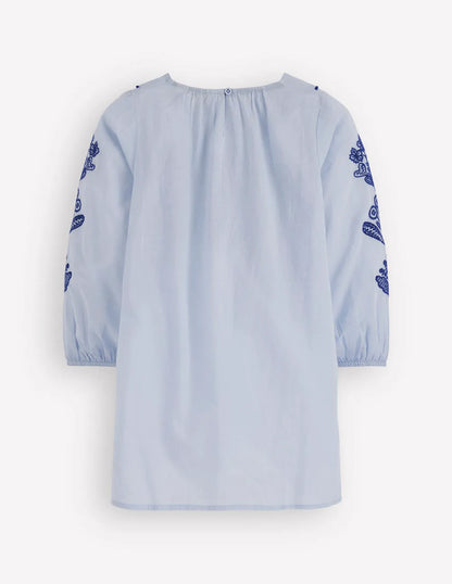 Swim Kaftan-Misty Blue