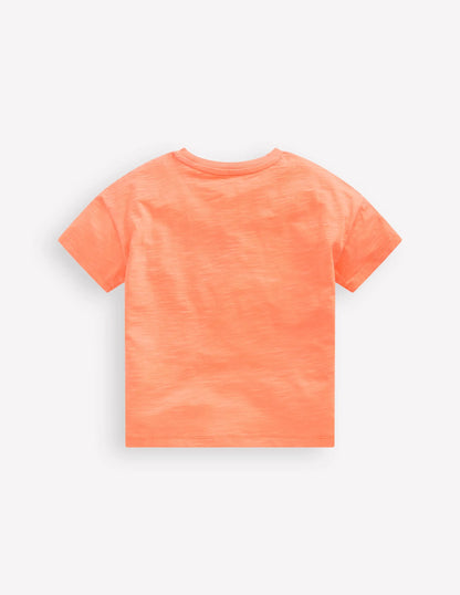 Relaxed Neon T-shirt-Orange Neon