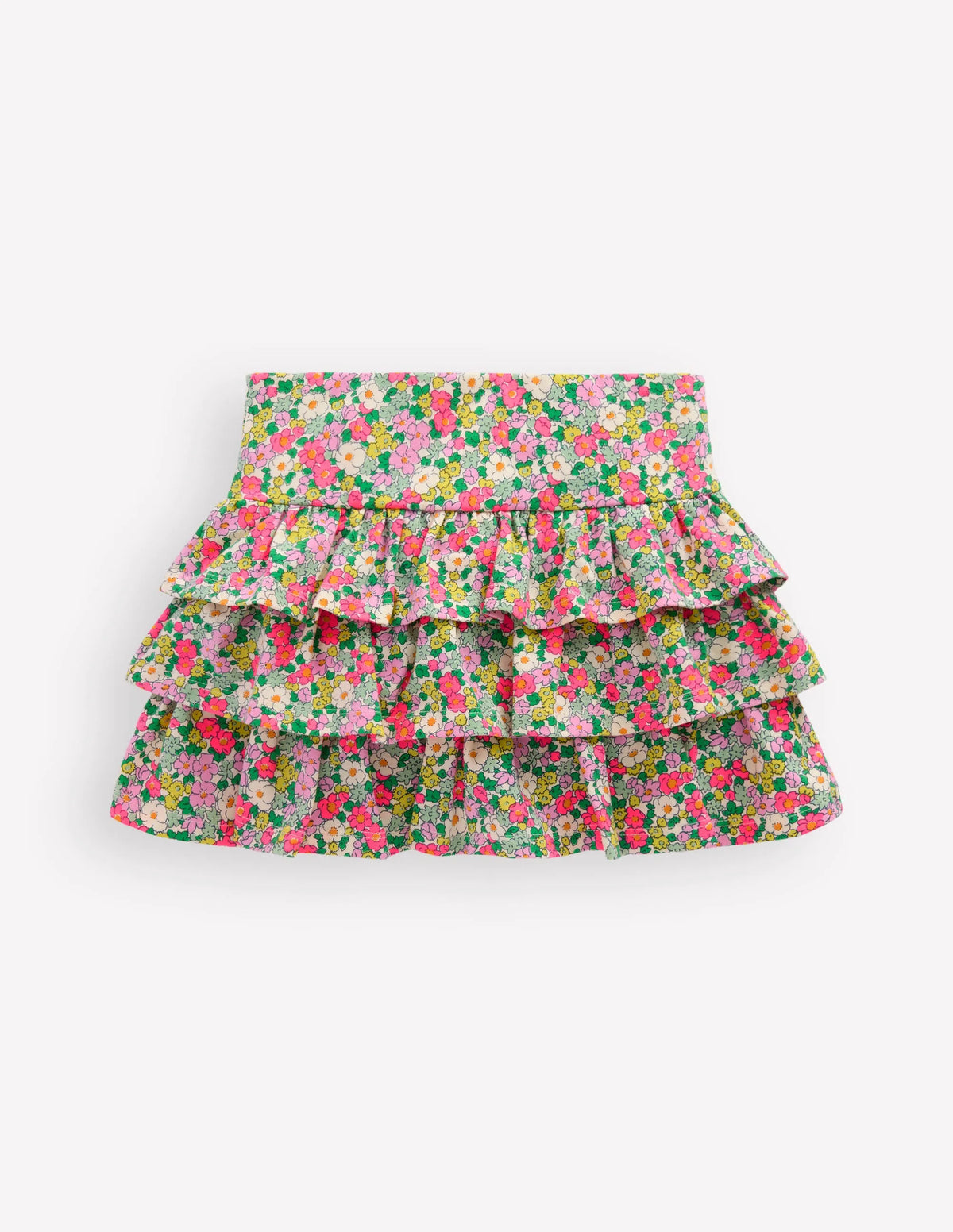 Frill Jersey Skort-Multi Summer Flowerbed