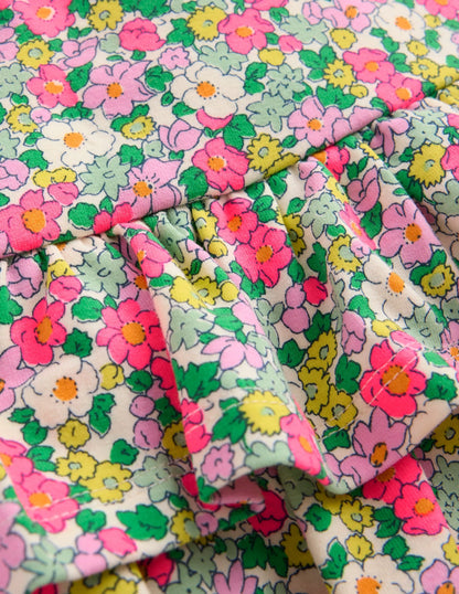 Frill Jersey Skort-Multi Summer Flowerbed