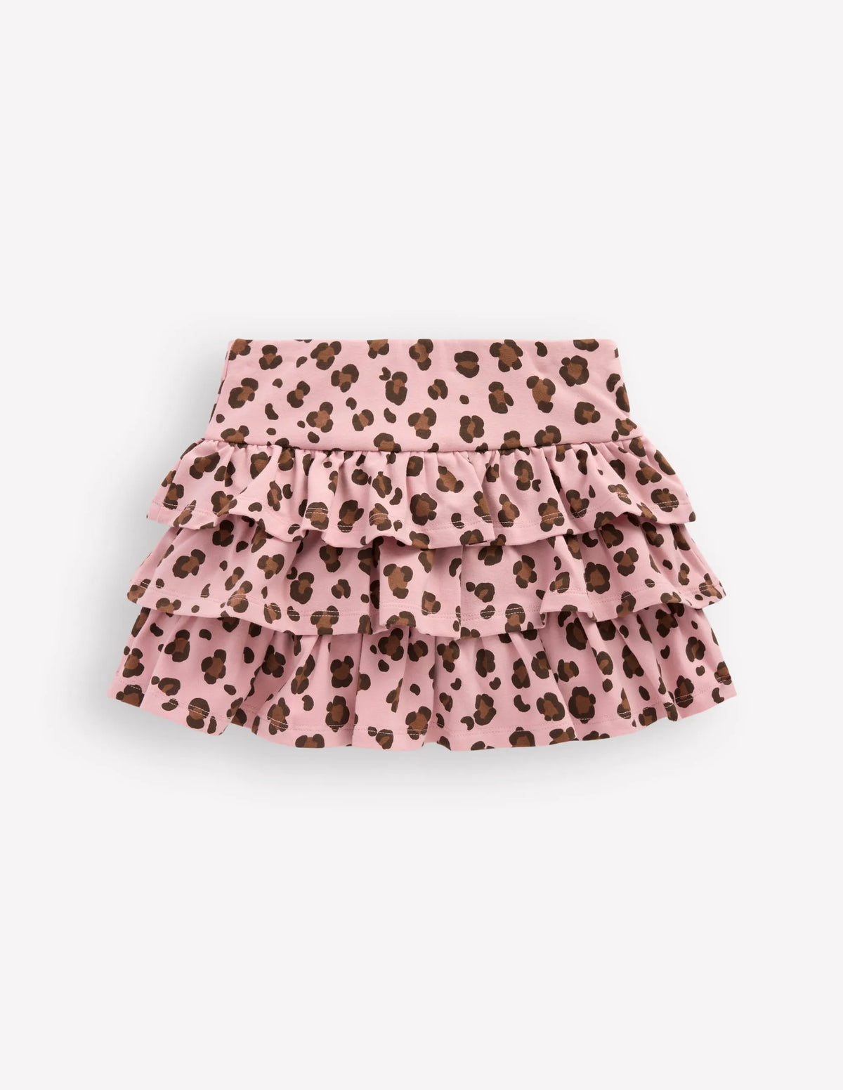 Frill Jersey Skort-Pink Leopard