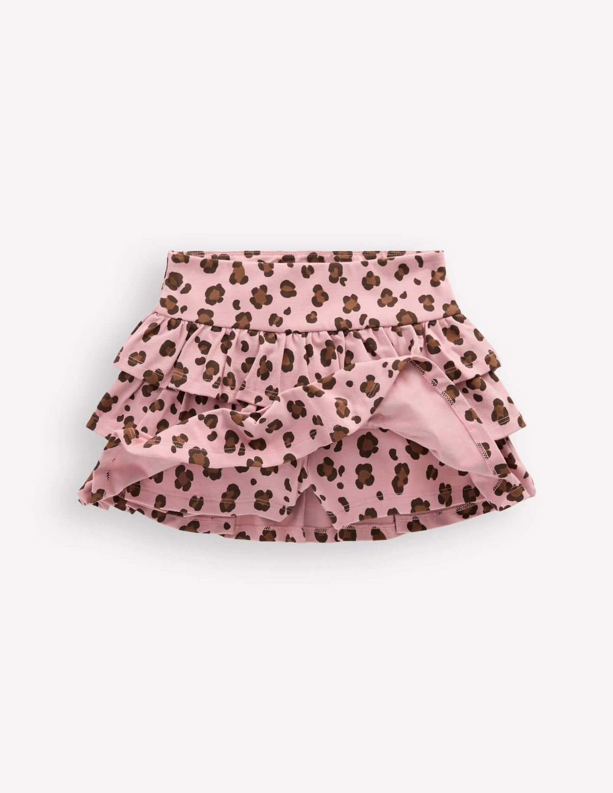 Frill Jersey Skort-Pink Leopard