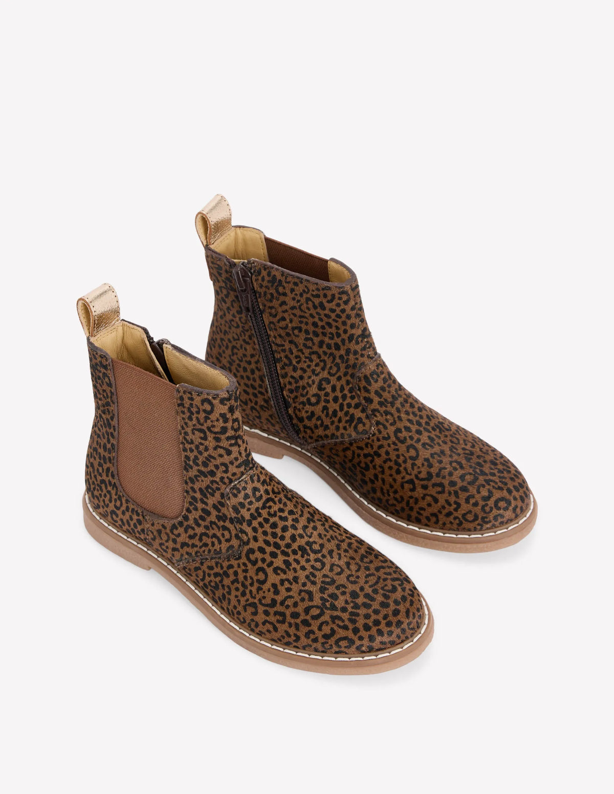 Leather Chelsea Boots-Leopard