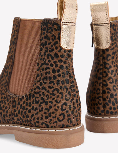 Leather Chelsea Boots-Leopard