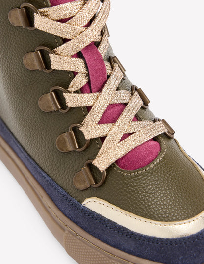 Lace Up Boots-Brunswick Green