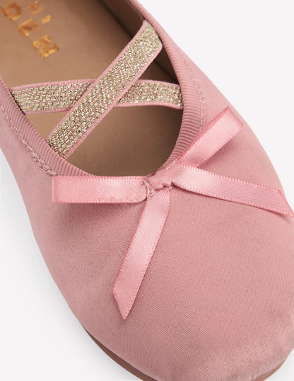 Satin Ballet Flats-Spring Blossom Pink