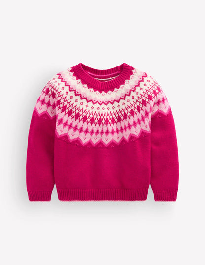 Eleanor Fair Isle Sweater-Sweet Cherry