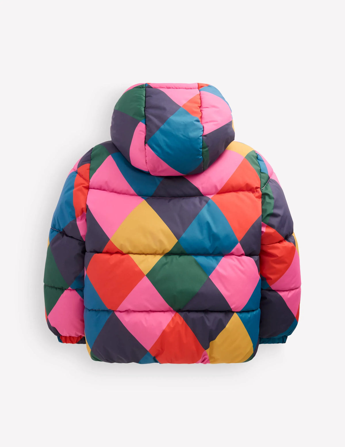 Fun Padded Coat-Multi Argyle