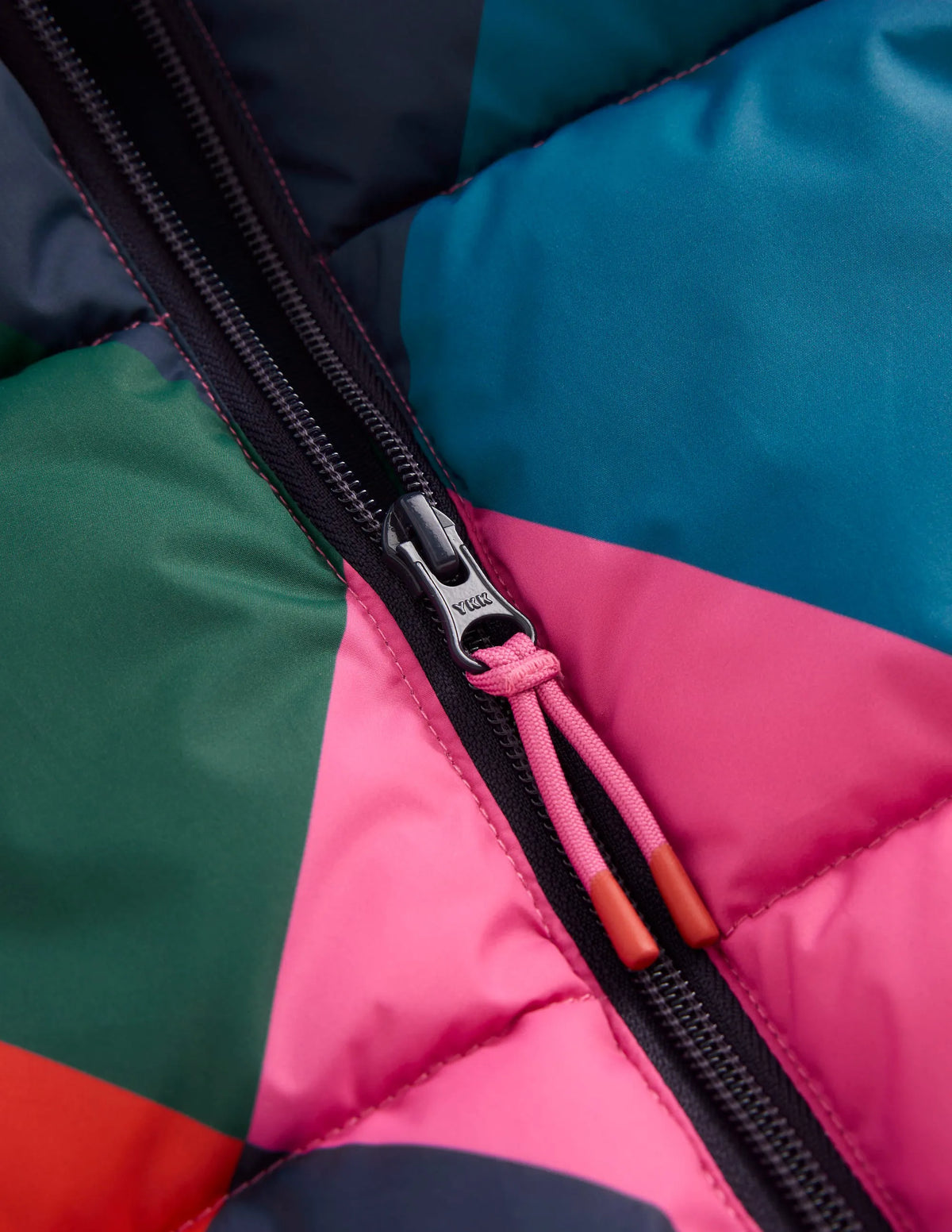 Fun Padded Coat-Multi Argyle
