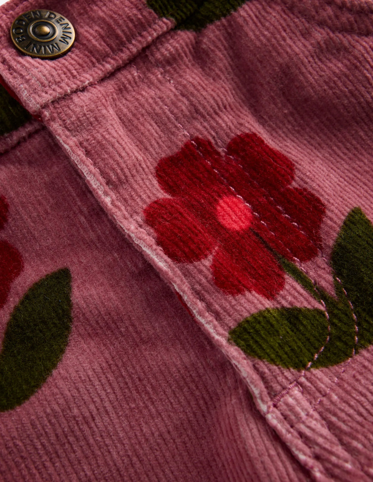 Kick Flare Jeans-Pink Heather Spaced Flower