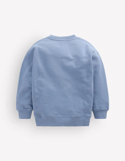 Bobbie Appliqué Sweatshirt-Blue Pegasus