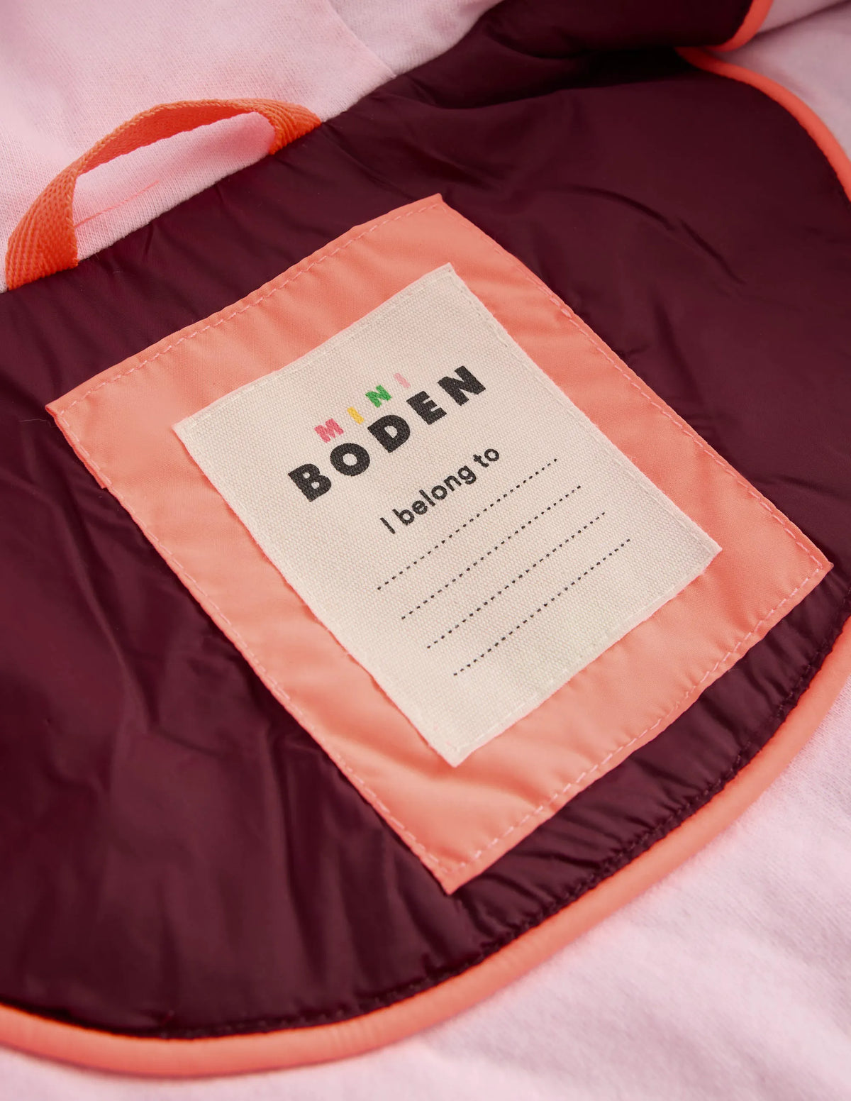Longline Quilted Jacket-Maroon Banner Multi