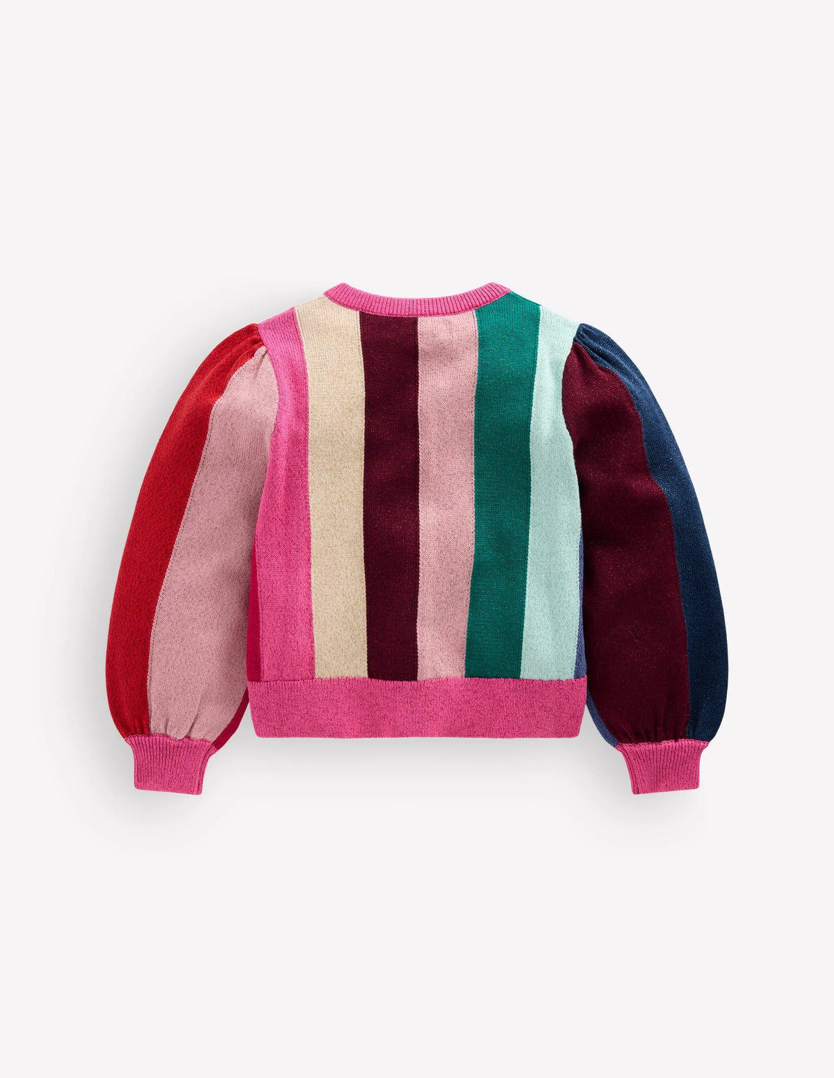 Sparkle Party Cardigan-Rainbow Sparkle Stripe
