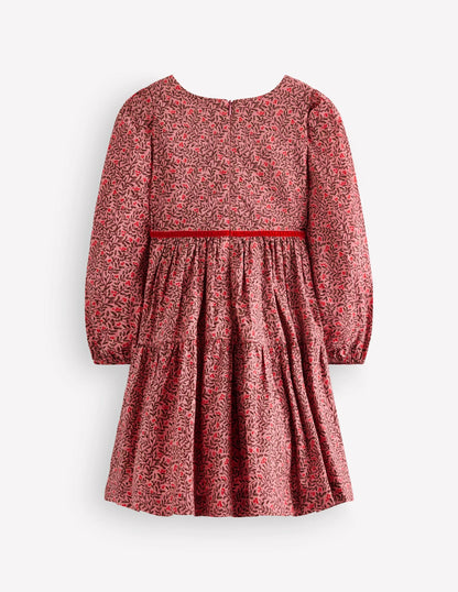 Posie Twirly Woven Dress-Pink Floral