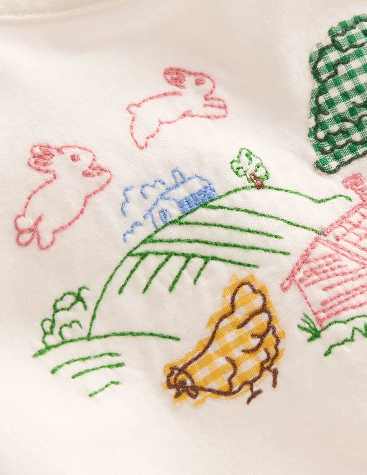 Appliqué Jersey Play Set-Ivory Farm