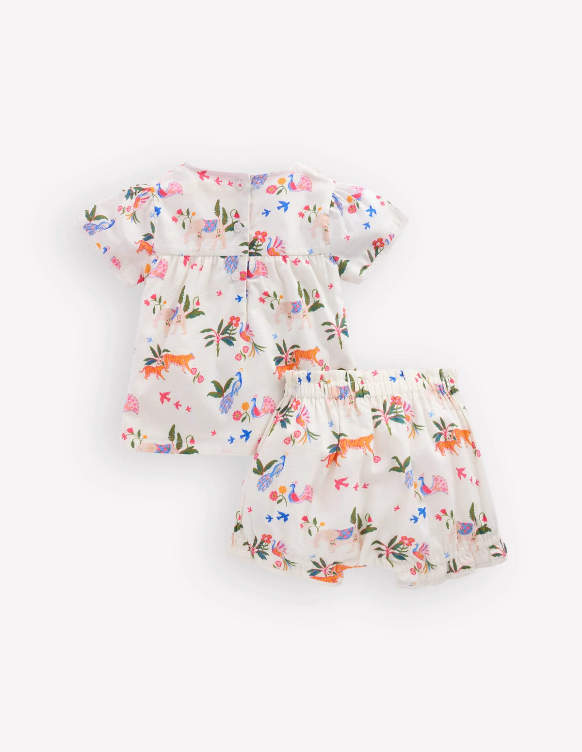 Woven Bloomers Play Set-Ivory Small Tropical Animals