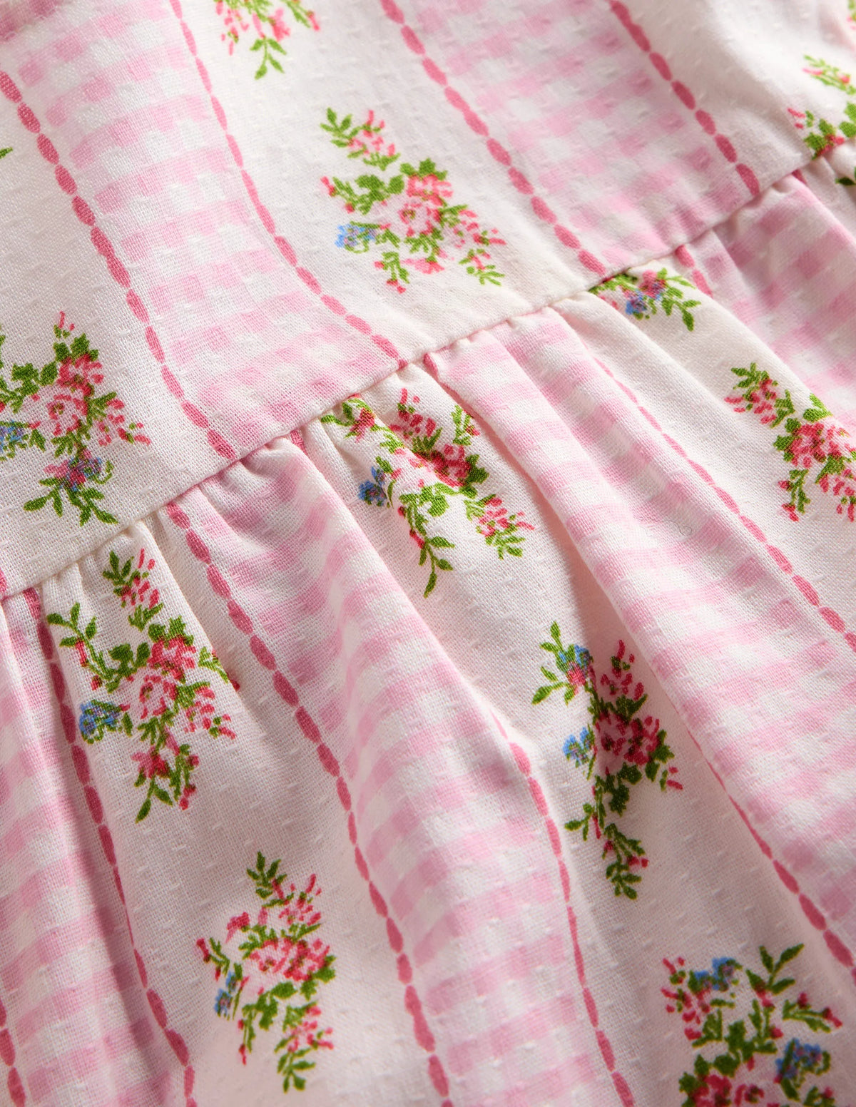Woven Bloomers Play Set-Pink Gingham Floral