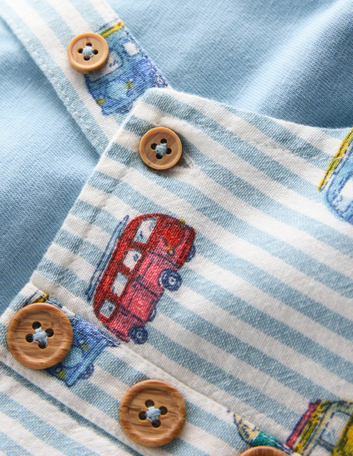 Short Woven Overalls Set-Silver Lake Blue Camper Vans