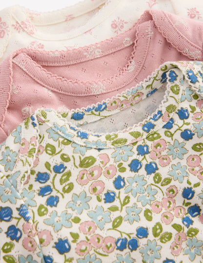 3-pack Pointelle Bodies-Multi Ditsy Floral