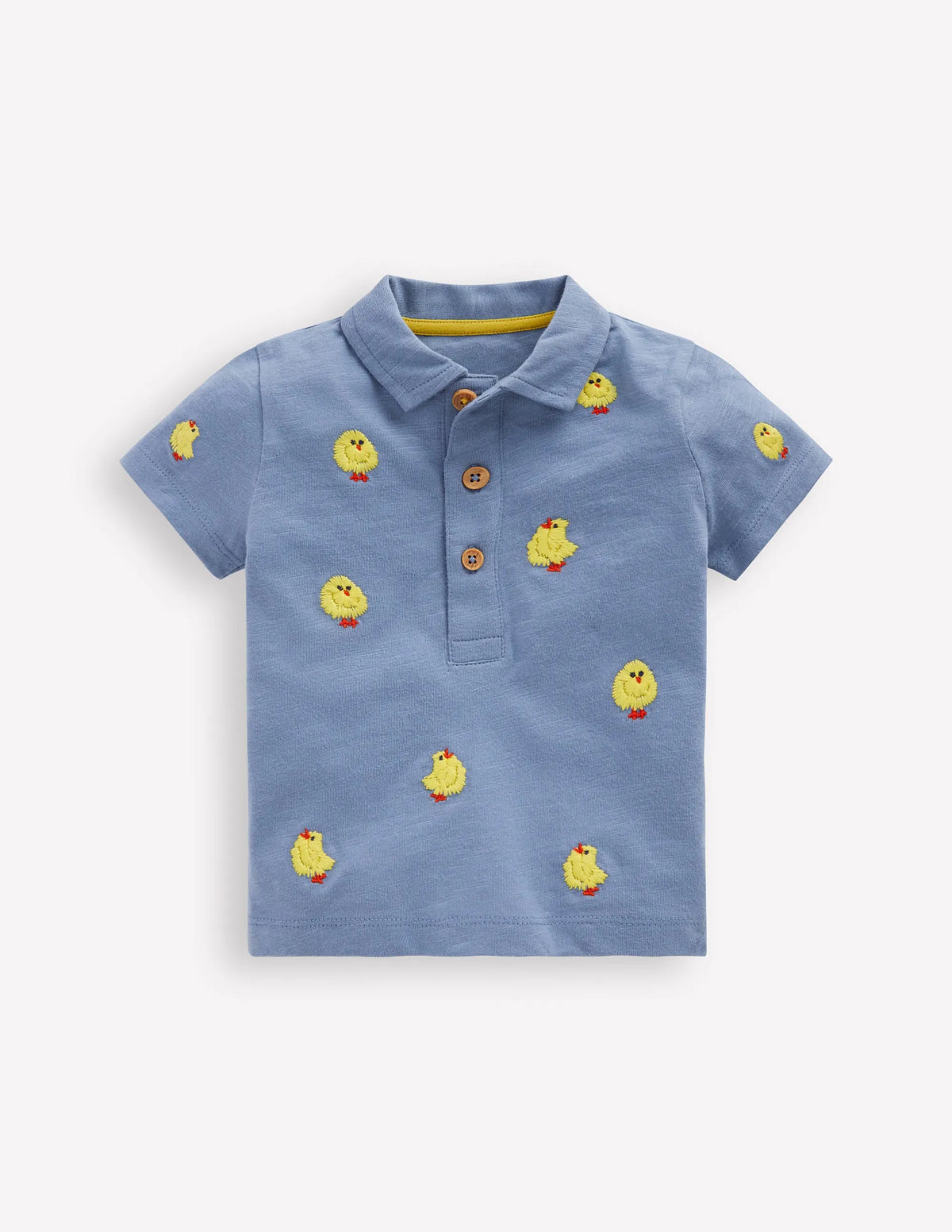 Embroidered Polo-Light Blue Fluffy Chicks