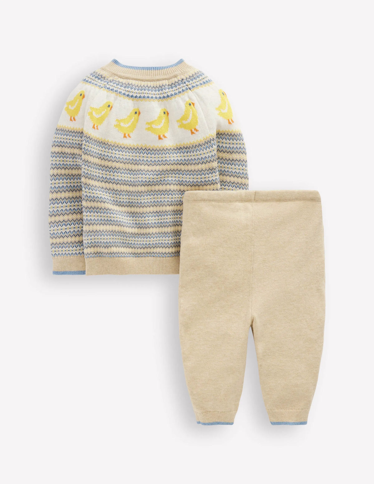 Fair Isle Knitted Play Set-Oatmeal Marl Chicks
