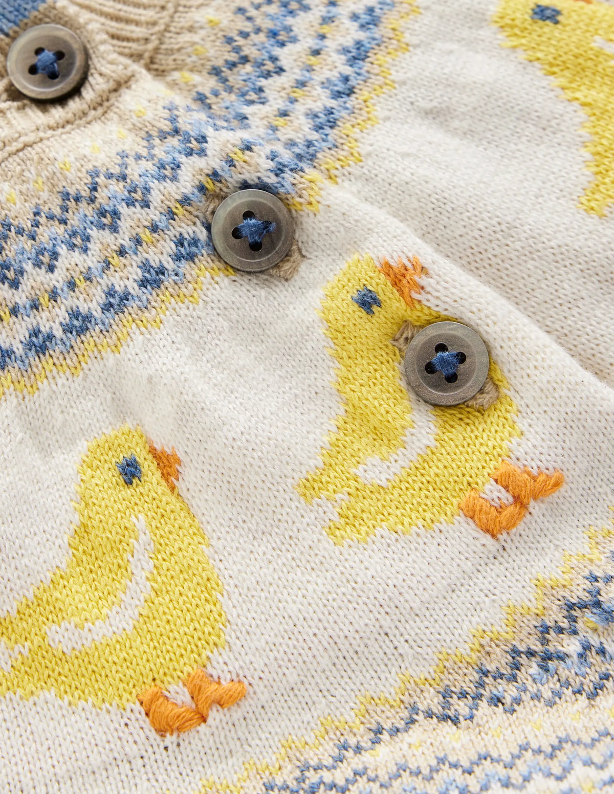 Fair Isle Knitted Play Set-Oatmeal Marl Chicks
