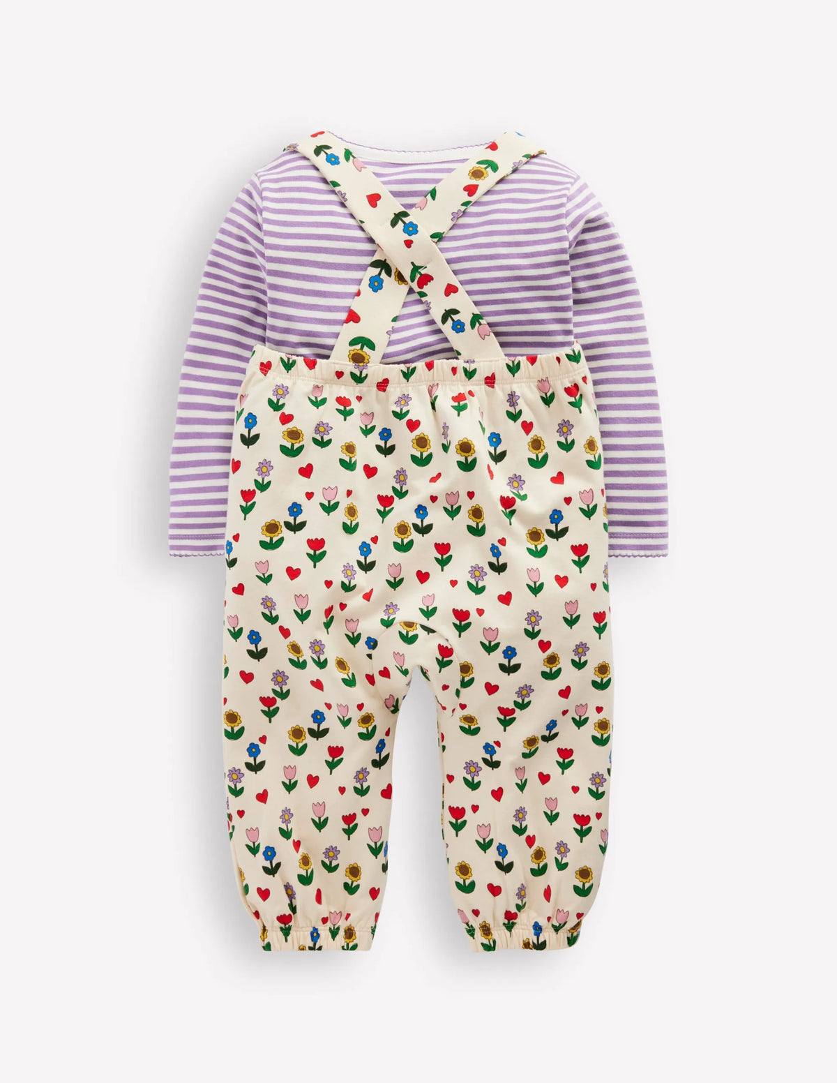 Jersey Overalls Set-Multi Sunflower Garden