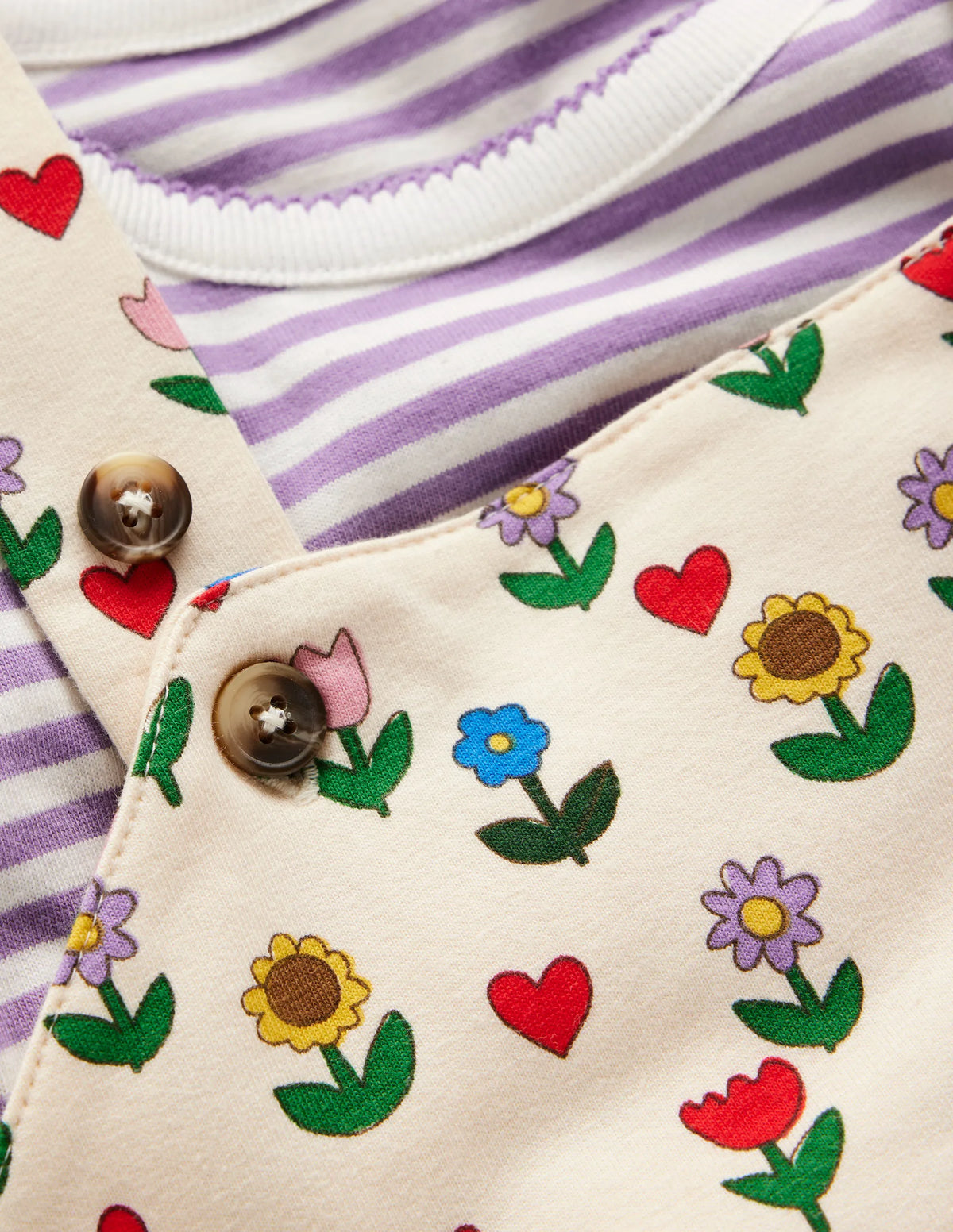 Jersey Overalls Set-Multi Sunflower Garden
