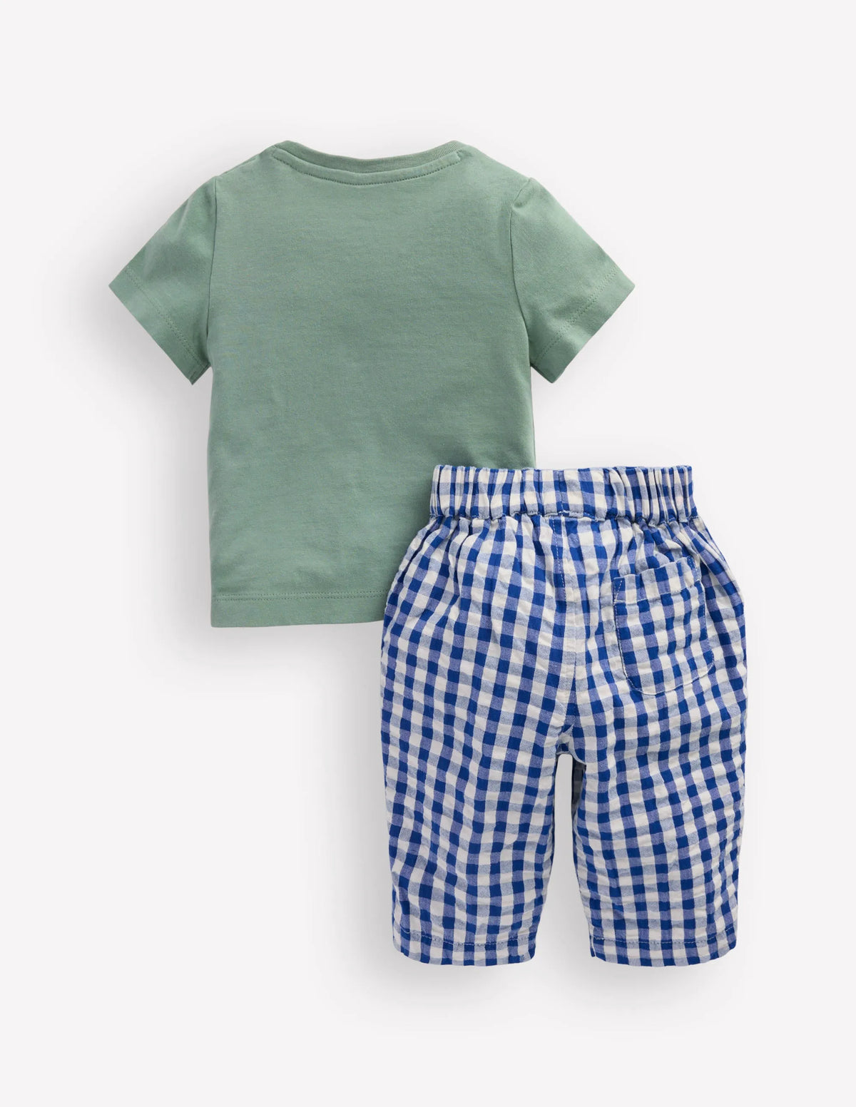 Jersey and Woven Play Set-Green Submarine/Blue Gingham