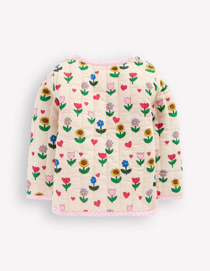 Quilted Jacket-Multi Sunflower Garden